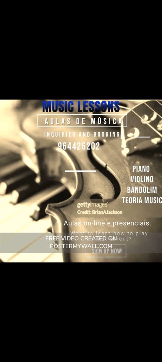 Aulas de violino, piano e formação musical.online ou presenciais