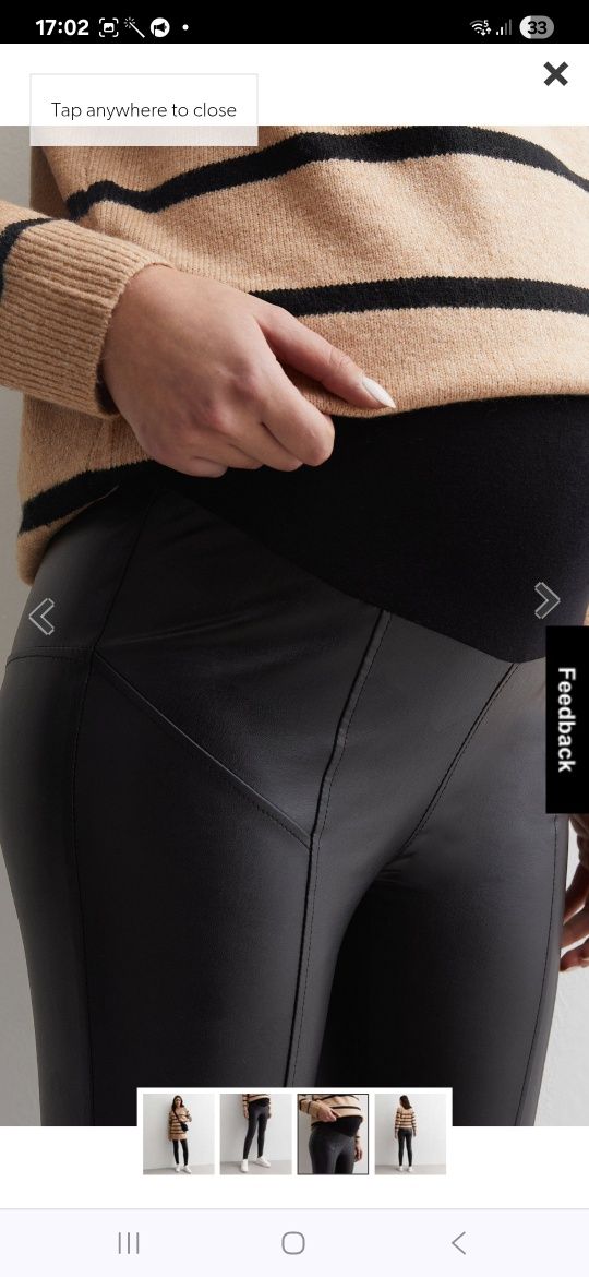 Лосини з екошкіри для вагітних розмір 3XL