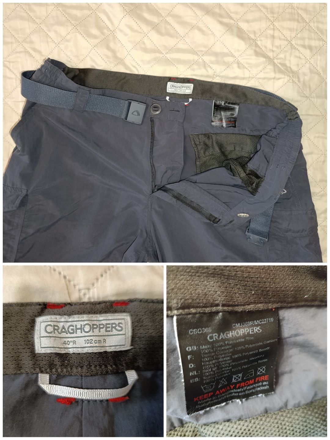 Оригинальные трекинговые штаны CRAGHOPPERS zip of р.40R