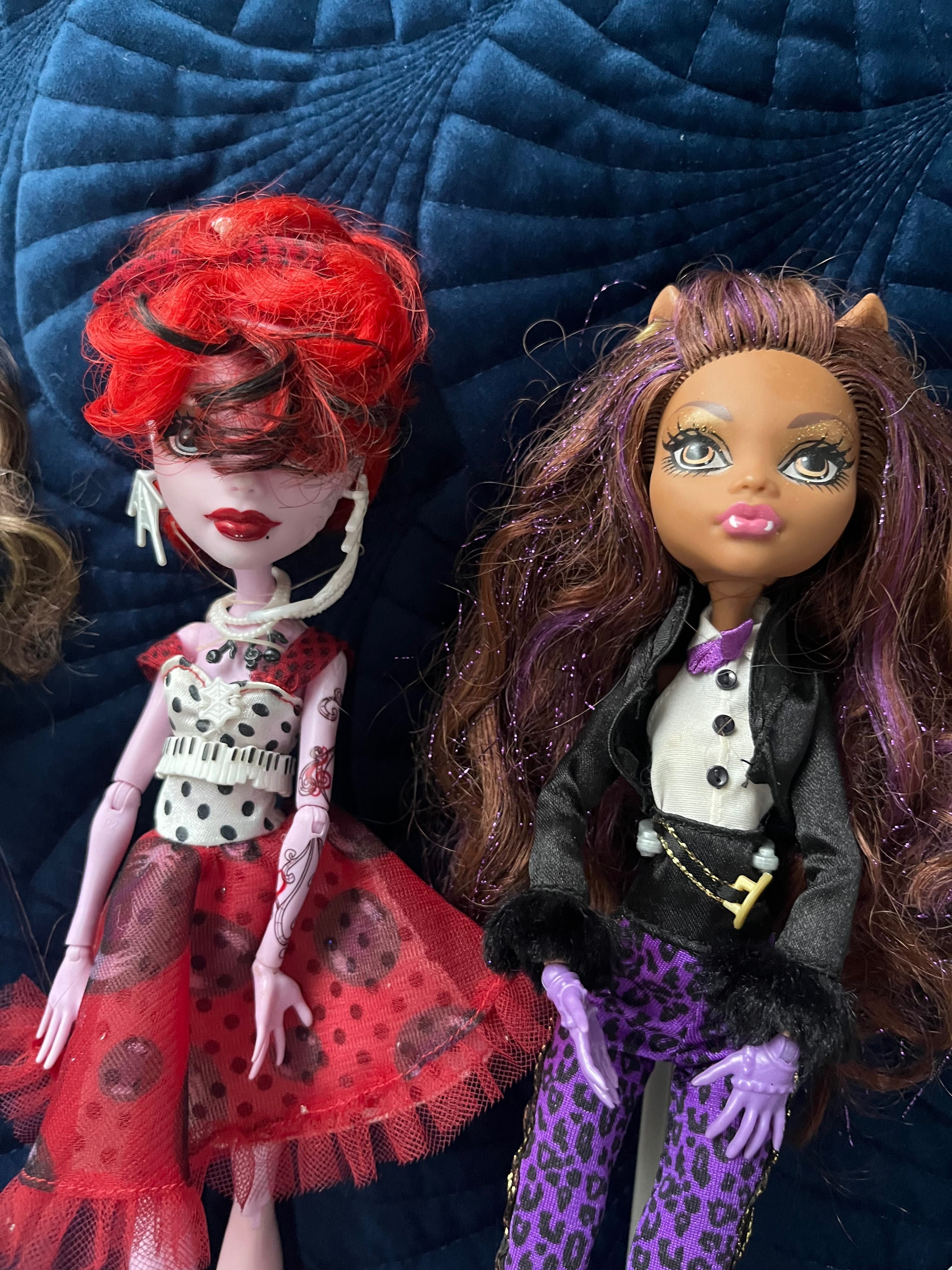Lalki Monster High 7 sztuk, super stan, kolekcja - Promocja!