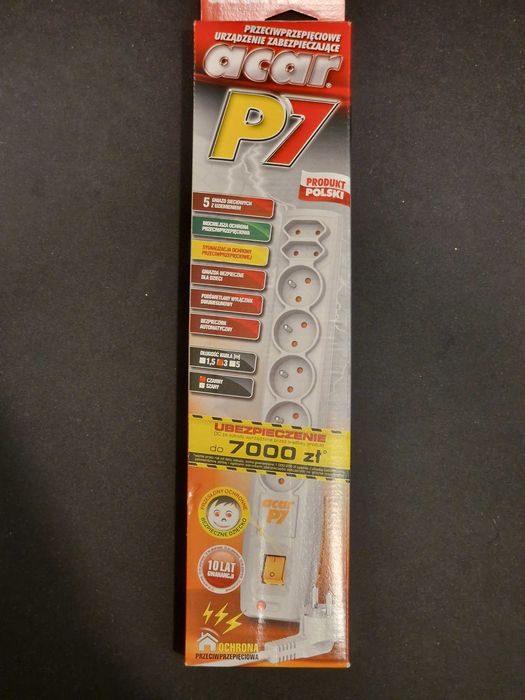 Listwa ACAR P7 (3 m) Czarny Przeciwprzepięciowa