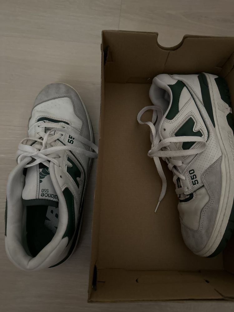 New balance 550 Нью Баланс 550 White Green оригинал