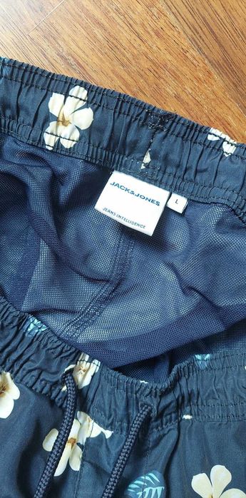 Kąpielówki granatowe w kwiaty Jack&Jones L