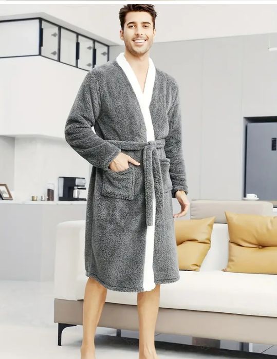 Новый теплый мужской халат