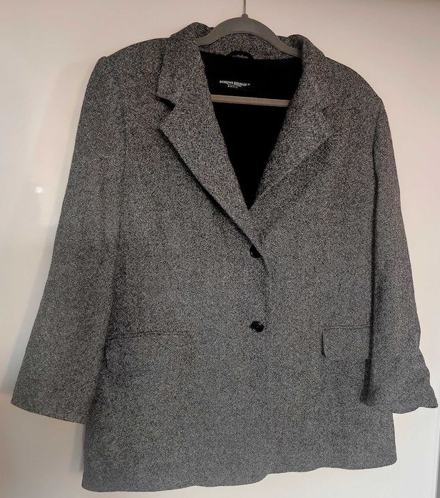 Marina Rinaldi marynarka, żakiet z wełną i jedwabiem roz. 48 xxl