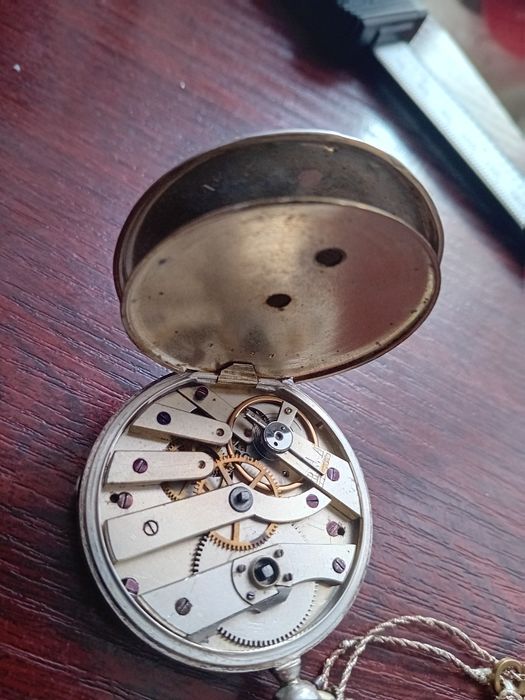 Kieszonkowy zegarek ze srebra 45mm