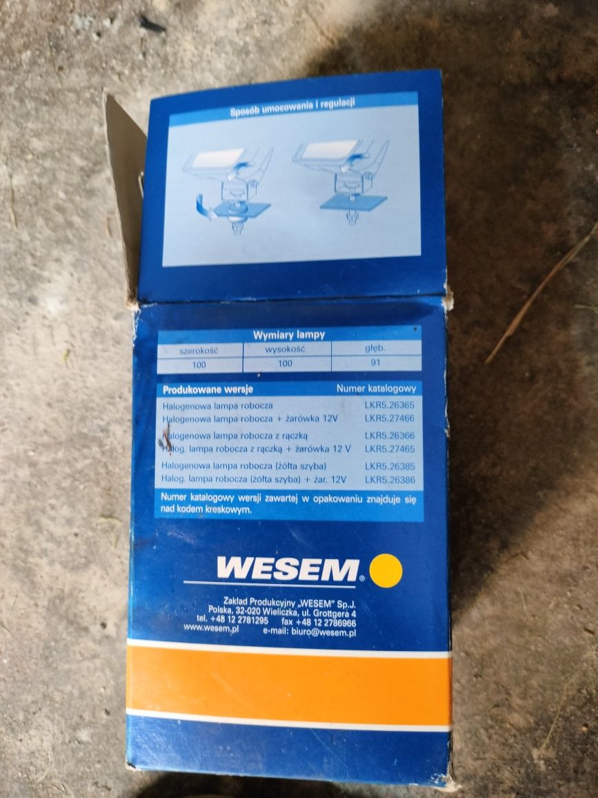 Lampa robocza halogen roboczy  Wesem 2szt nowe