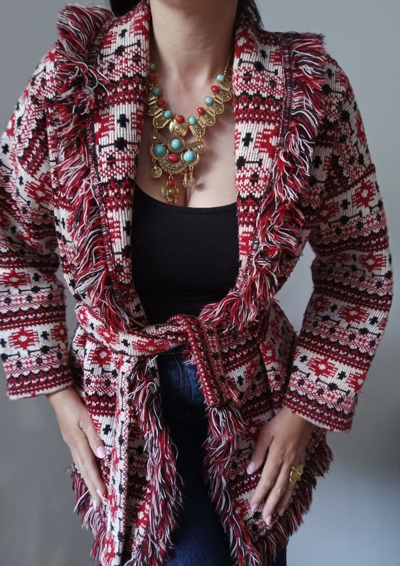 Sweter/płaszczyk/narzutka etno, boho S/M  S/M Zara