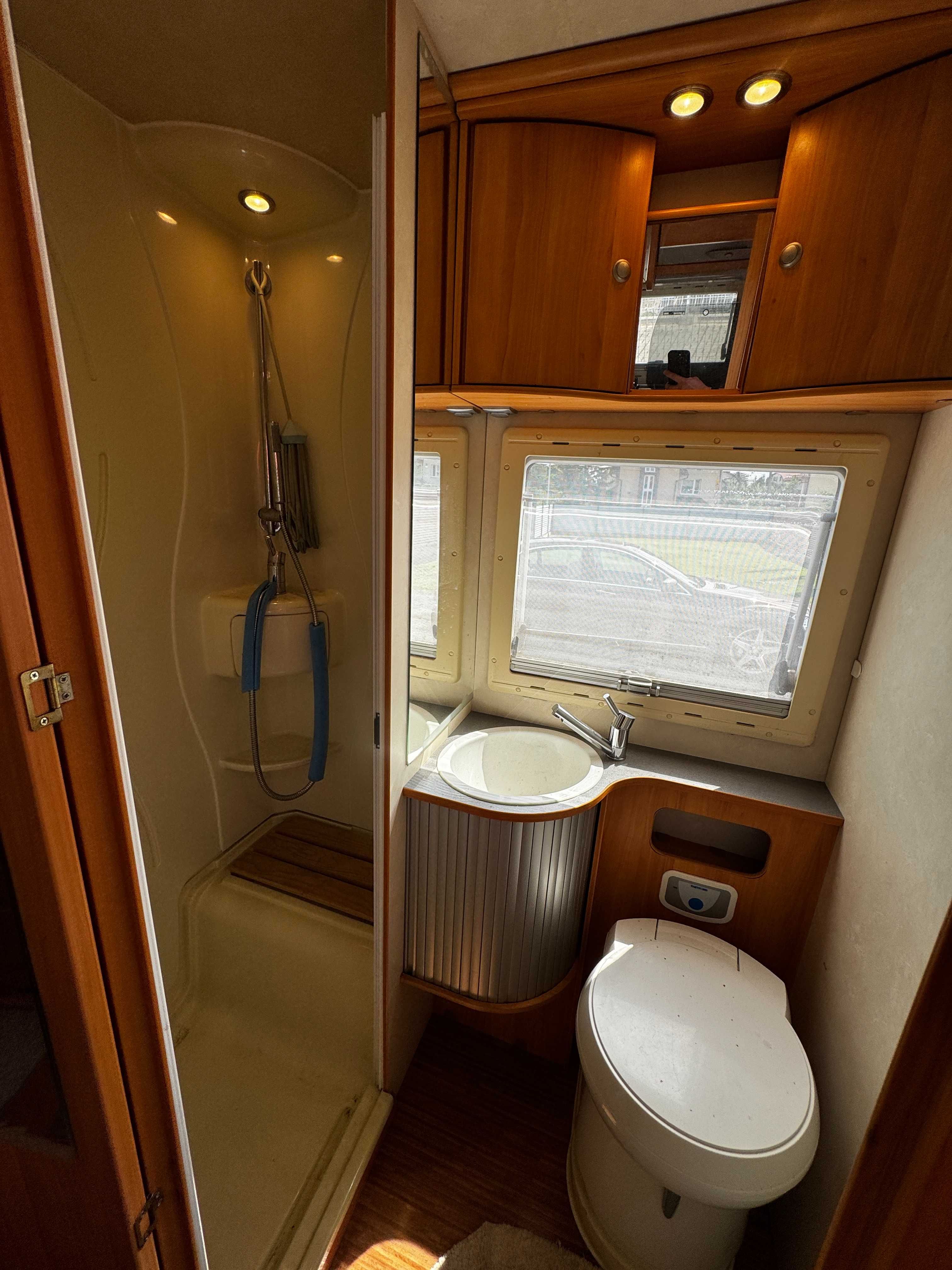 Kamper-Fiat-Adria Coral  5 os., klima, telewizja, pneumatyka, zadbany