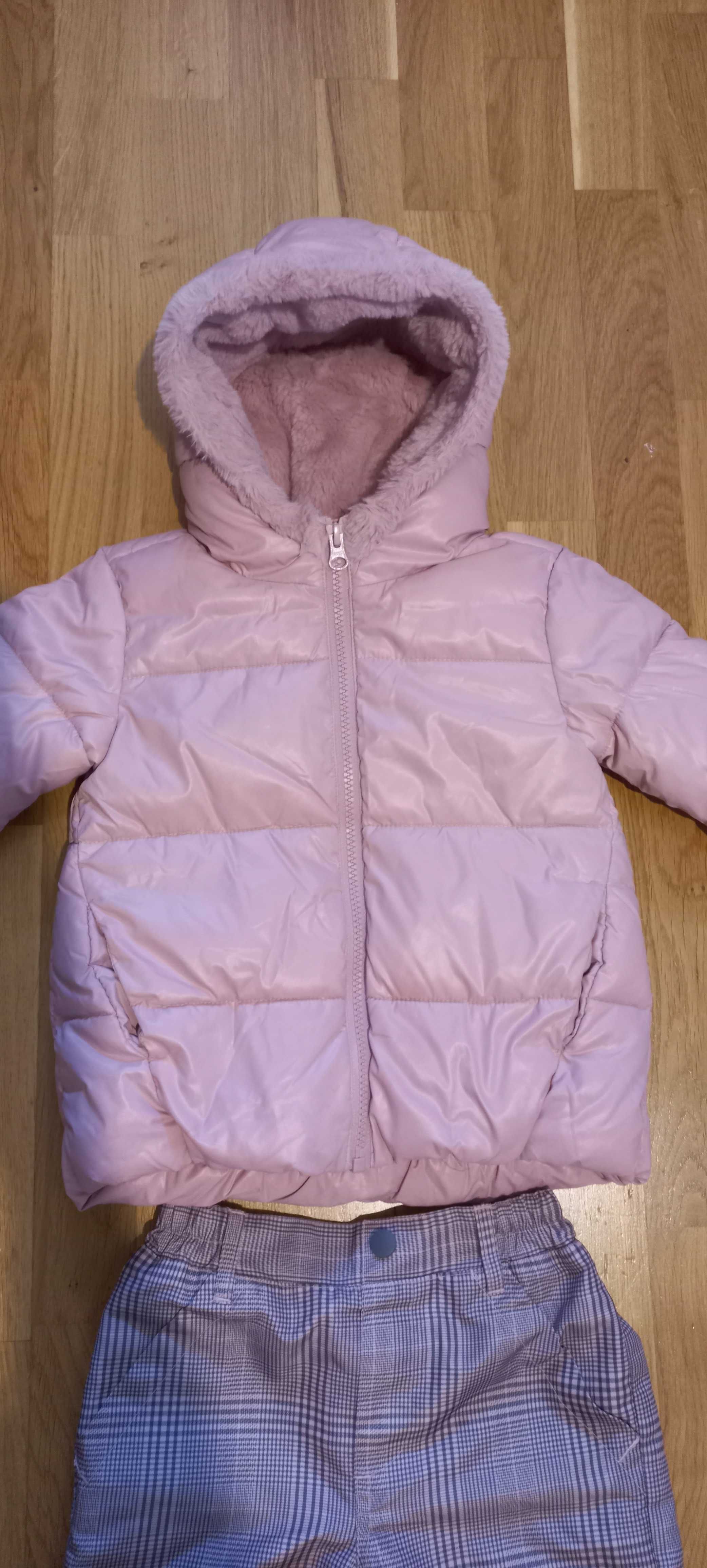 Kurtka Benetton i spodnie H&M zimowe w stanie idealnym 92-98r. 2-3let