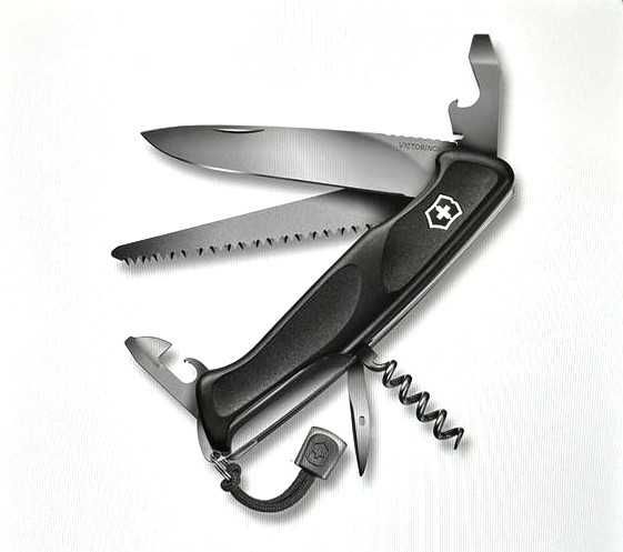 VICTORINOX Scyzoryk RangerGrip 55 Onyx Black Edition