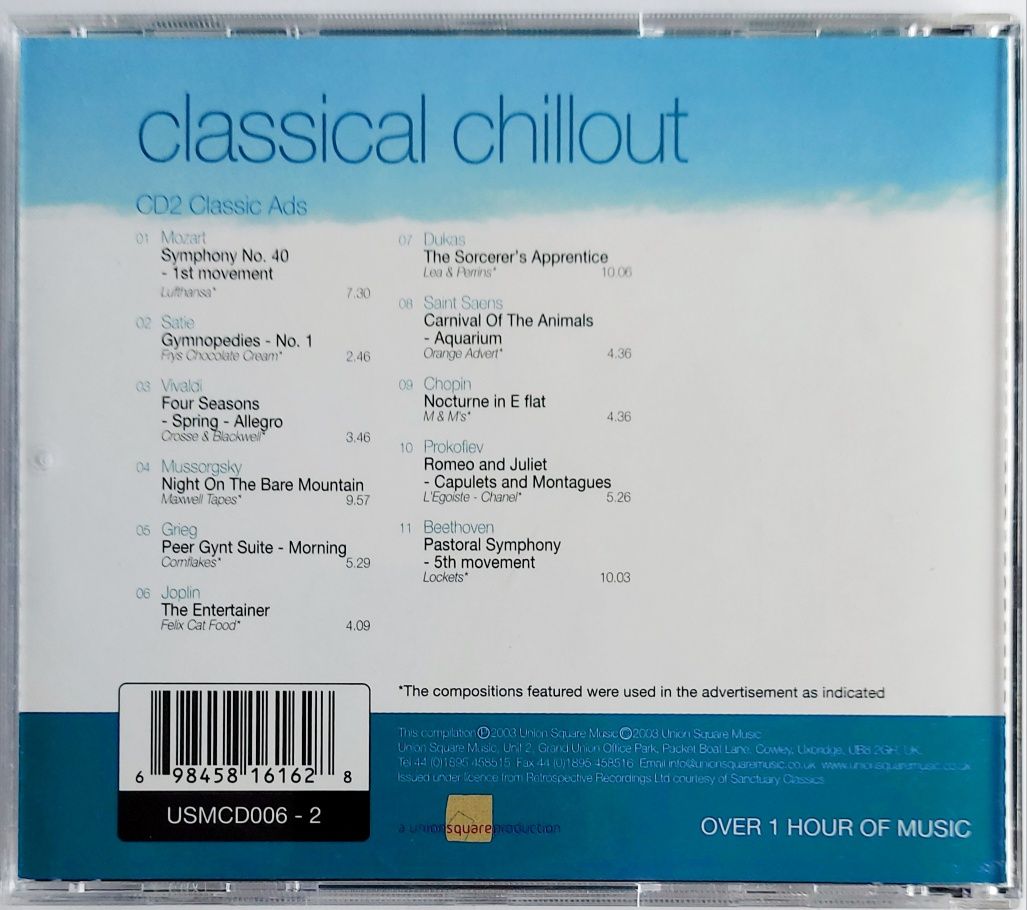 Classical Chillout CD2 2003r Dukas Prokofiev Joplin Chopin