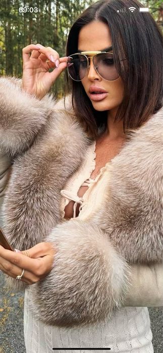 Kożuszek naturalny lis Fursi Justyna Pawkicja xs /s