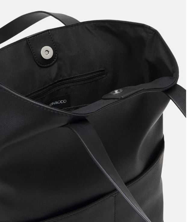 Even&Odd duża torebka na ramię shopper w czarnym kolorze
