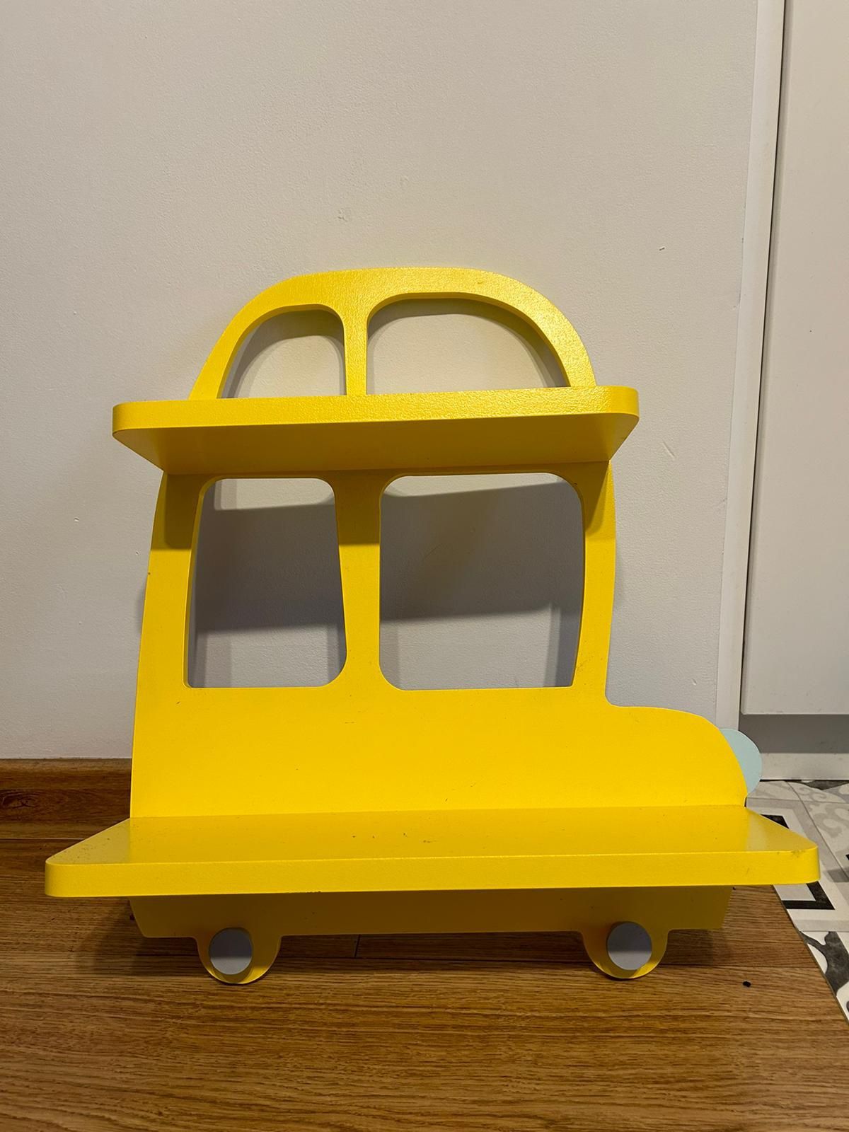 Półka samochód auto żółta do pokoju dziecięcego chłopięcego