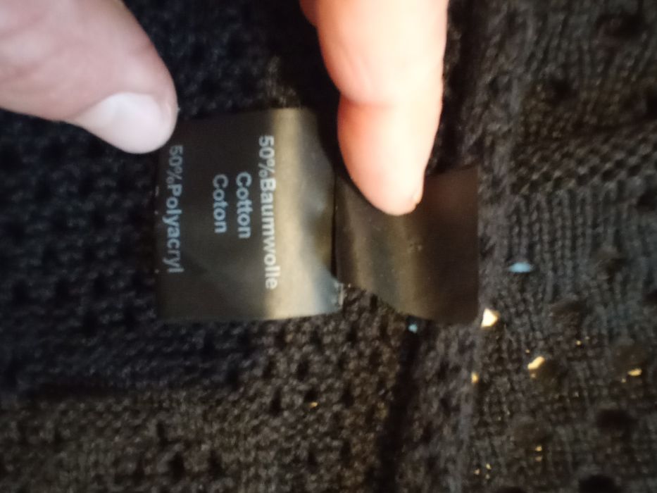 Kamizelka M czarna damska bawełniana elegancka z motylem