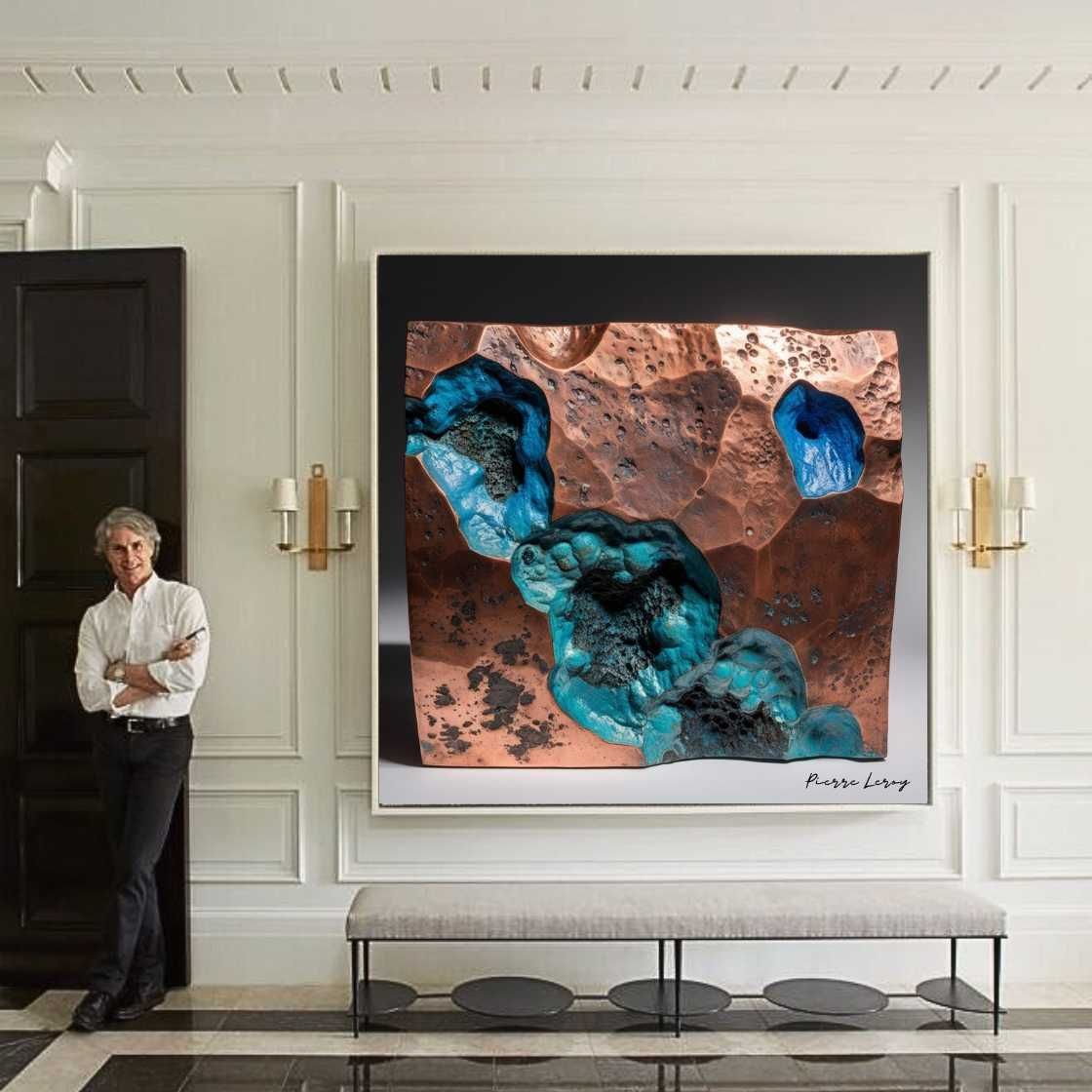 "Miedziana Fantazja" z kolekcji Pierre Leroy - 100cm x 100cm