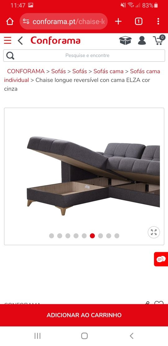 Vendo sofa cama  com pouco uso