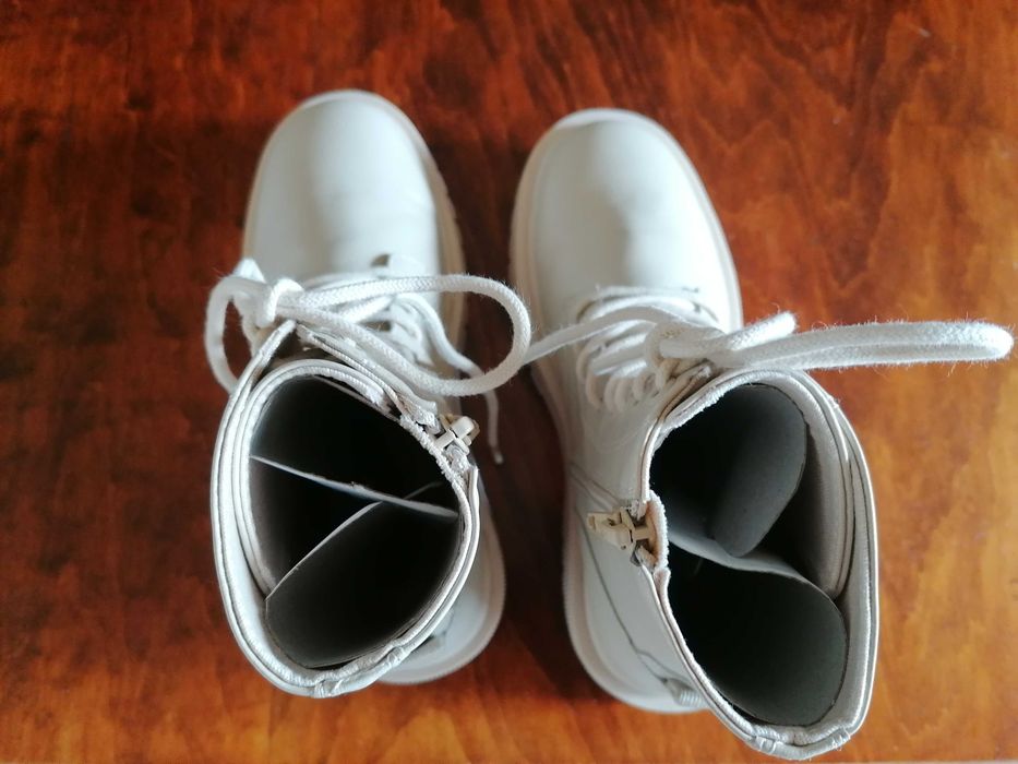 Buty, trapery 36 Zara, dziewczynka wysokie jasne, raz ubrane,