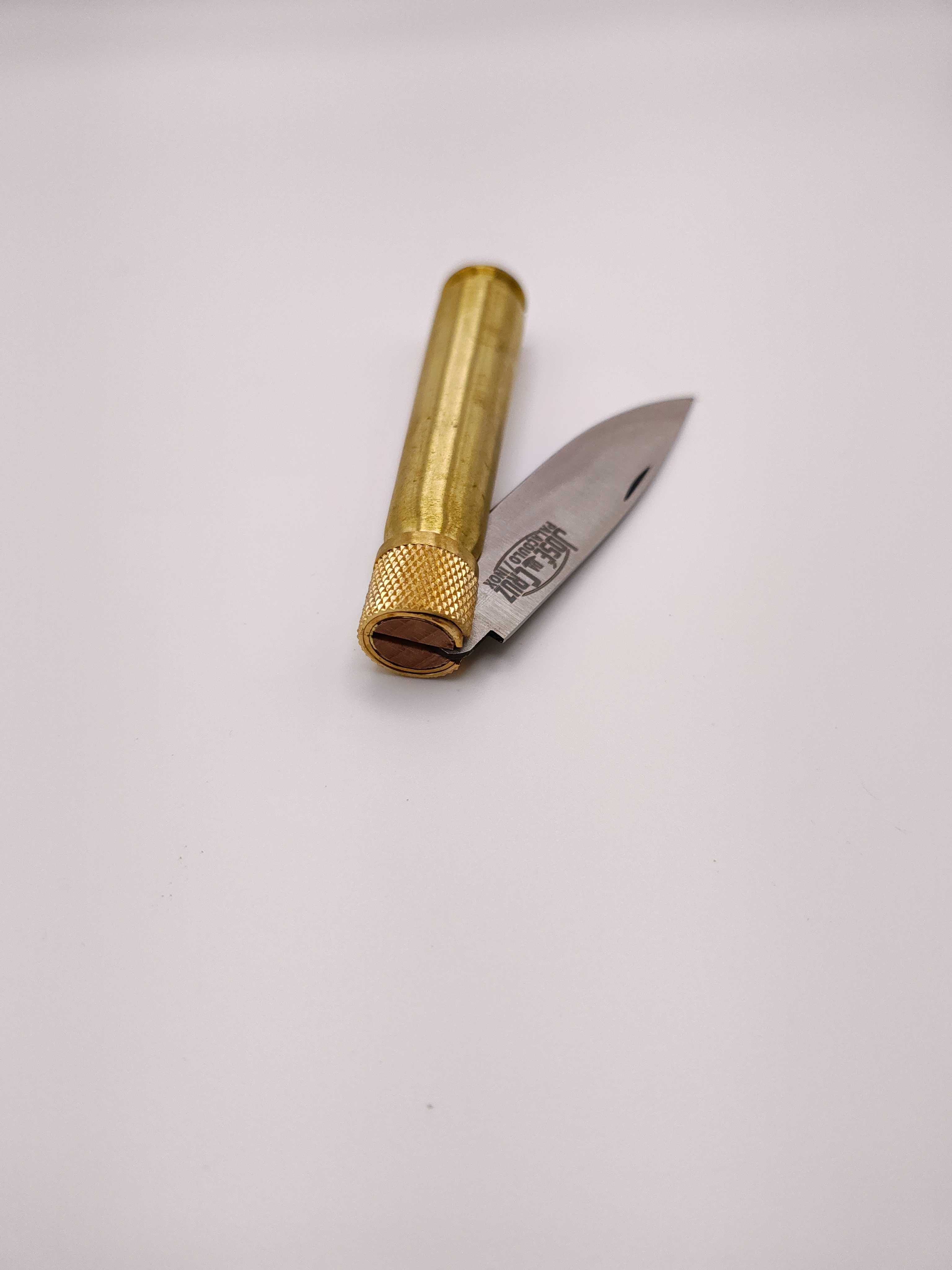 Navalha inox grande invólucro de bala José da cruz