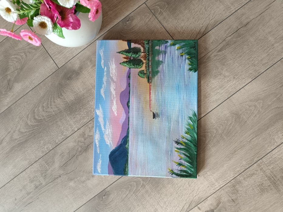 Obraz 30x40 akryl łódka