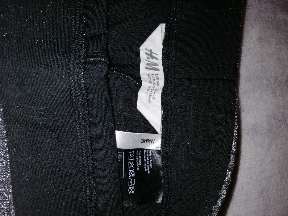 Legginsy dziewczęce H&M rozmiar 140