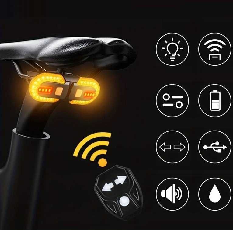 Kierunkowskazy Na Rower Lampka Rowerowa Tyl Sygnalizator USB PILOT