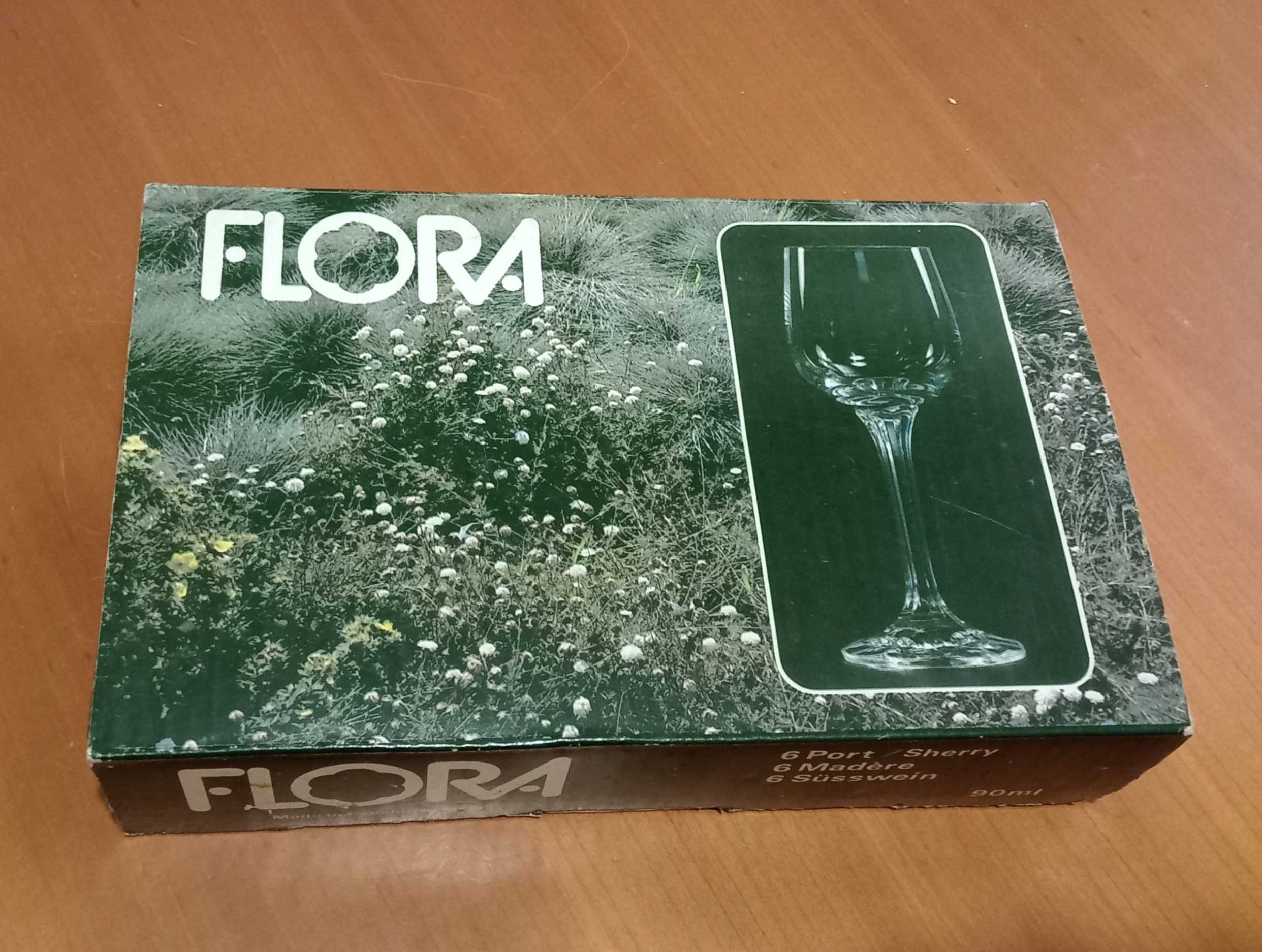 Бокалы фужеры Flora 90 мл набор 6 шт. Чехословакия