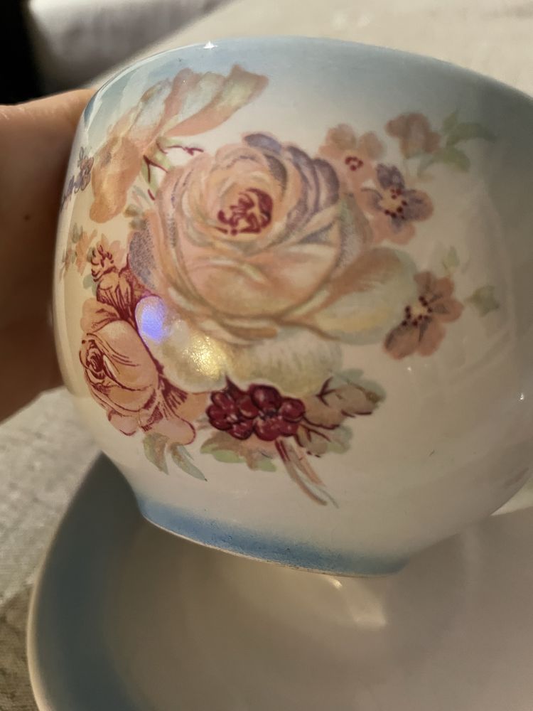 Conjunto chávena e prato