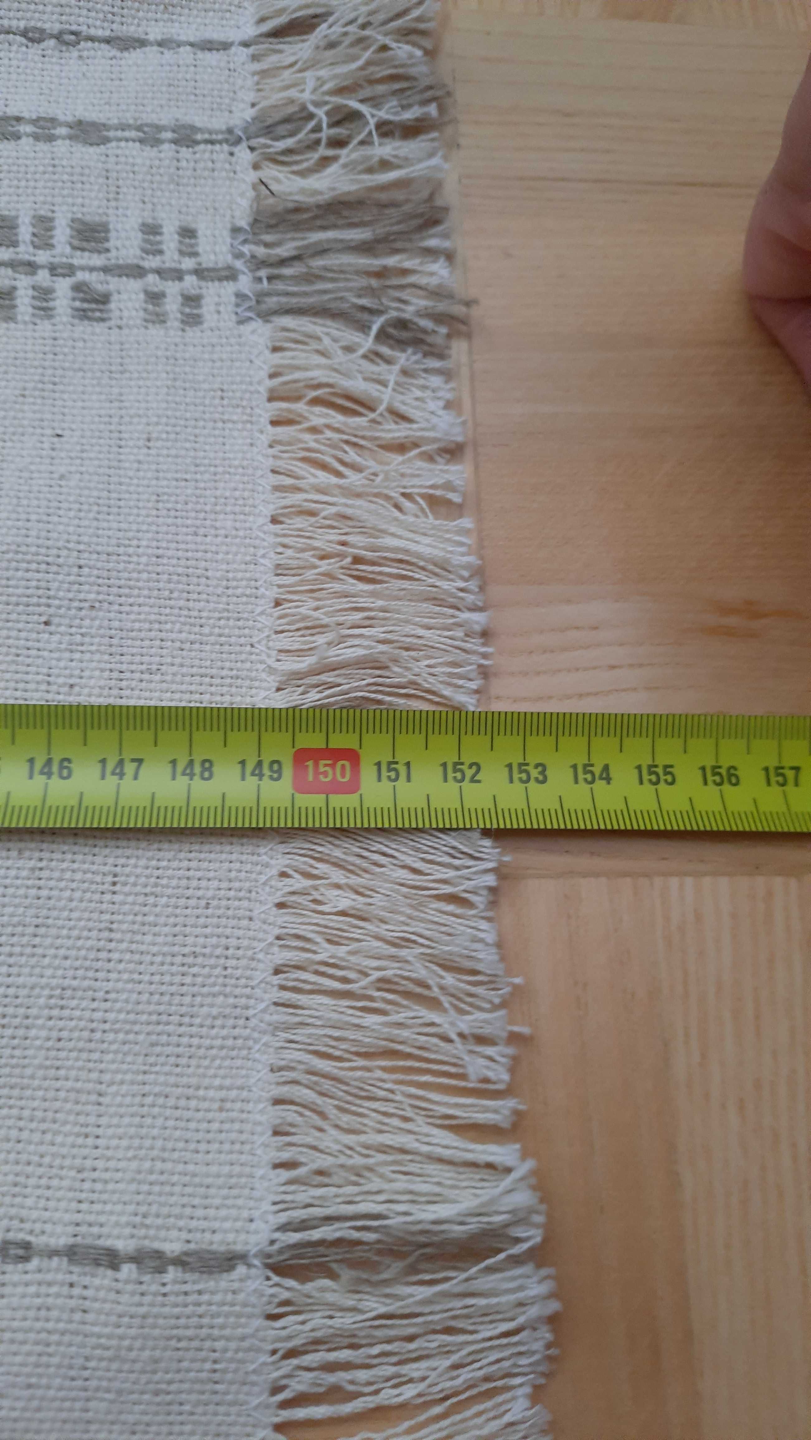 nowy duży obrus Cepelia z mereżką + 12 serwetek