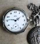 Zegarek kieszonkowy BWC swiss 17 jewels incabloc , posrebrzany
