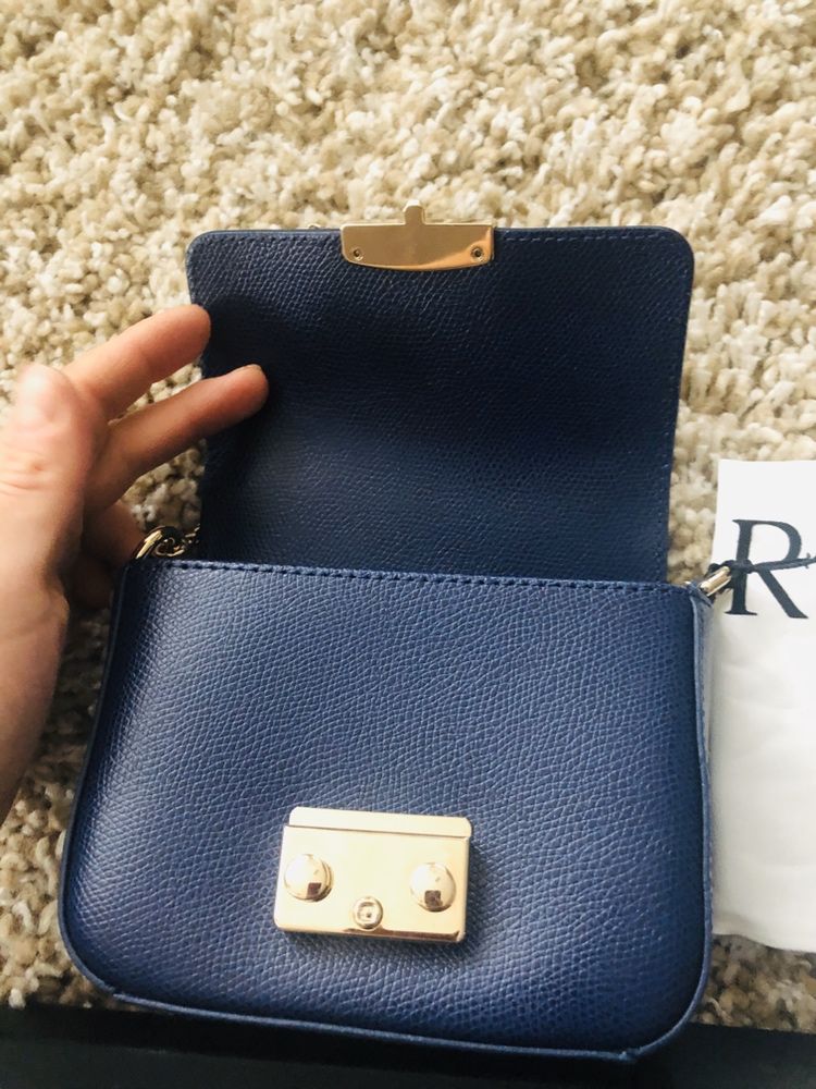 Furla mini оригинал синяя новая