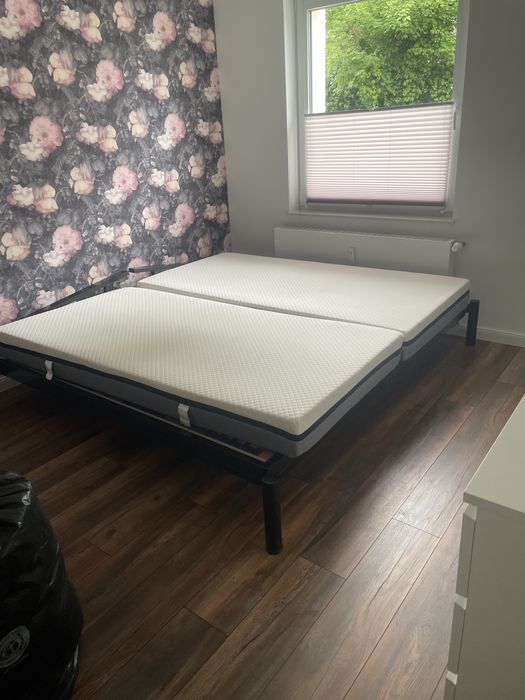 Łóżko dwu osobowe metalowe