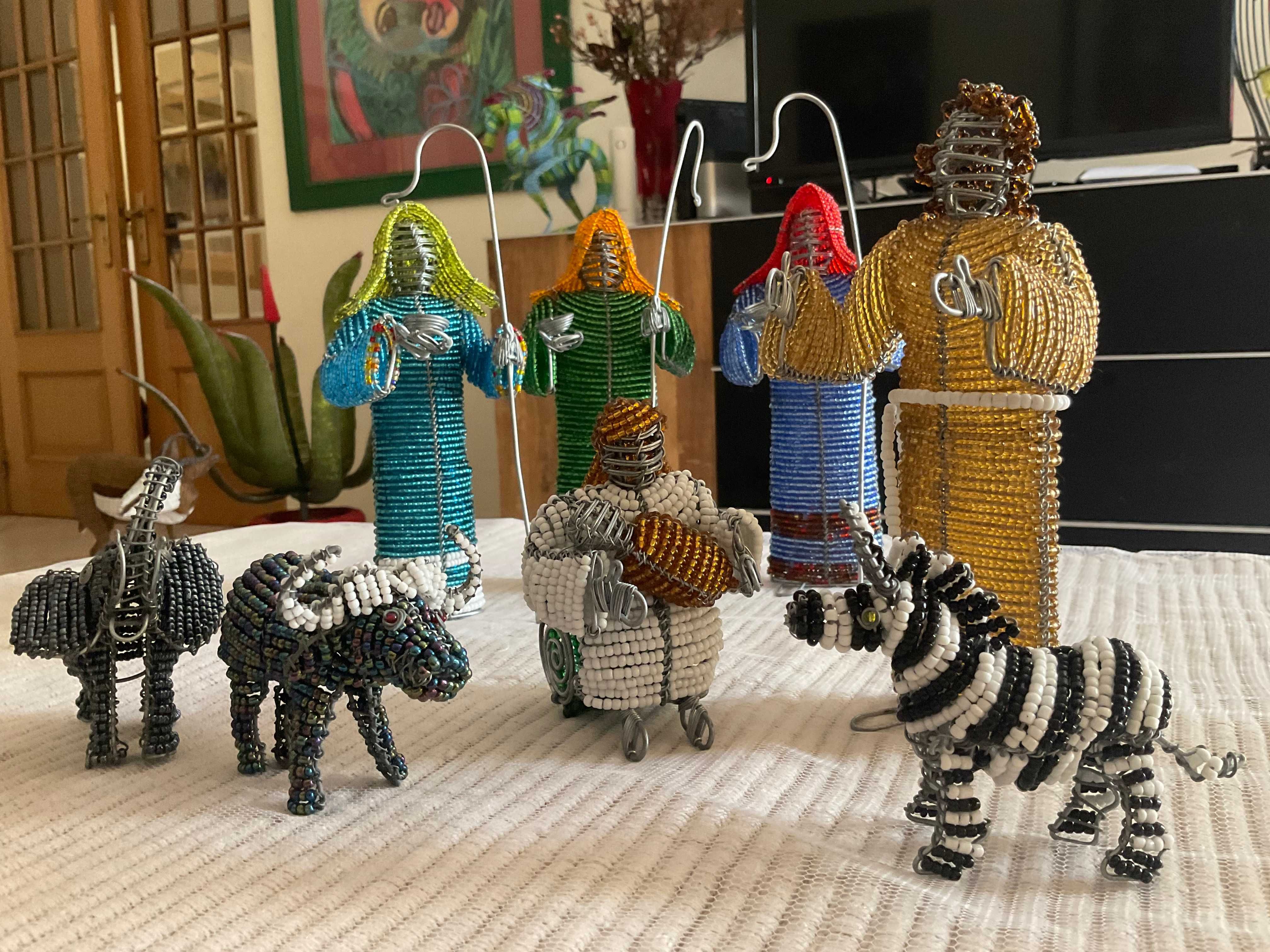 Em Saldo! Presépio em Missangas e Fio de Aço - MARAVILHOSO Para NATAL!