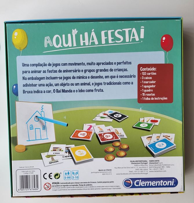 Jogo de tabuleiro Aqui há festa da Clementoni