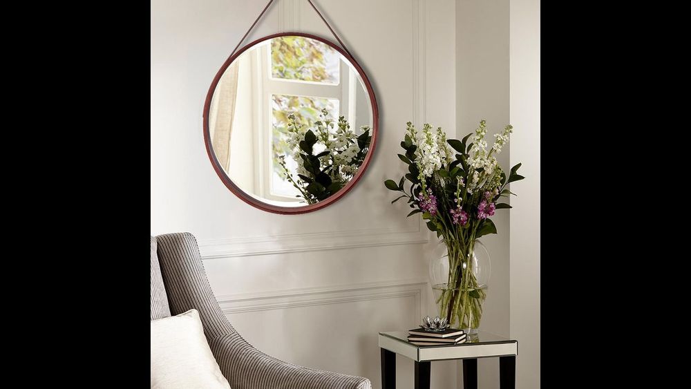 NOWE Lustro loft na pasku 60cm