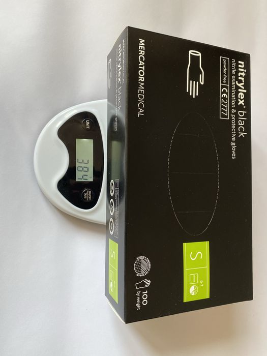 Рукавички нітрилові, одноразові, Mercator Medical, рожеві, чорні