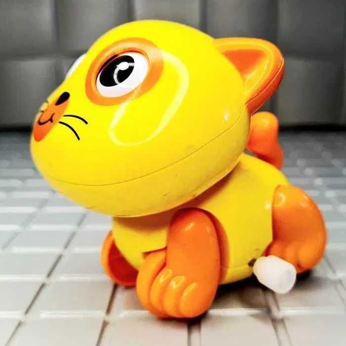 Nakręcana zabawka dla dziecka nowa żółty kot kotek