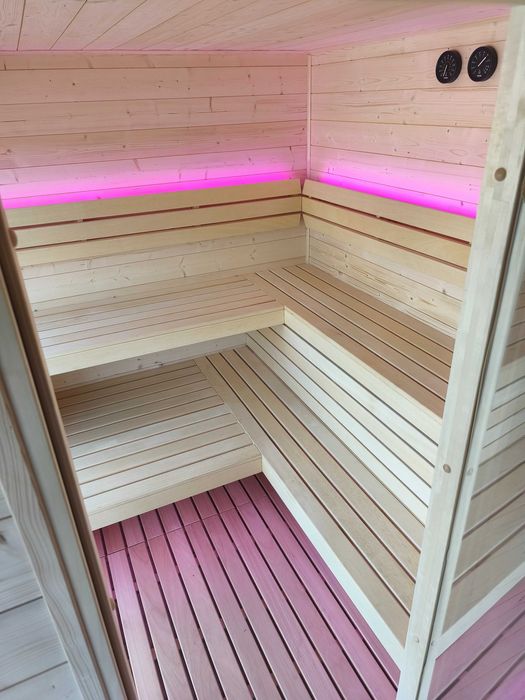 Sauna z przedsionkiem 6-osobowa, piec 9kW, sterowanie WIFI, PREMIUM