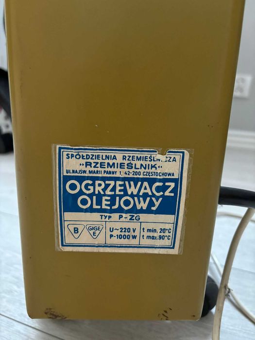 Ogrzewacz olejowo/elektrycznt, grzejnik olejowy