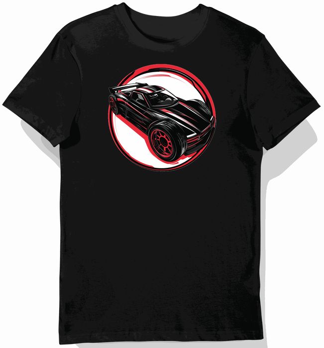 Koszulka męska czarna Motorowa Potęga z Błyszczącym Akcentem 3XL