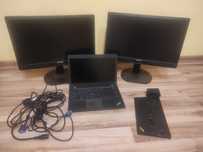 Laptop Lenovo T460 16GB RAM+dwa monitory stacja dokujaca