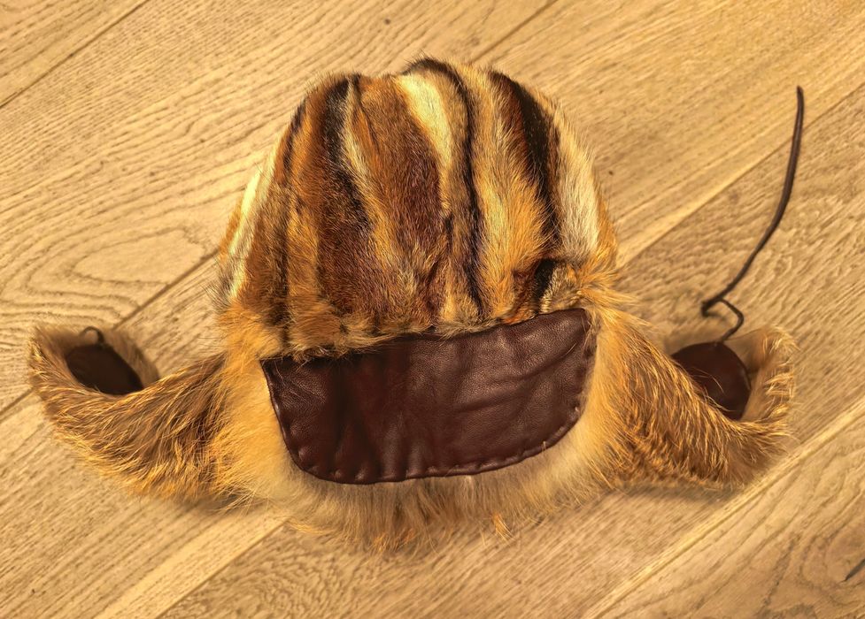 Czapka uszatka lis naturalny obwód 54