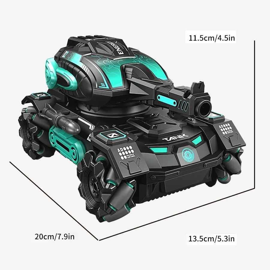 Carro de brinquedo RC spray 2.4G tanque de polo brinquedo acrobatico