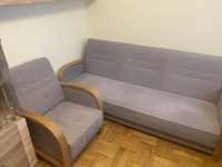 Zestaw Rozkładana sofa/wersalka + fotel -  Unimebel