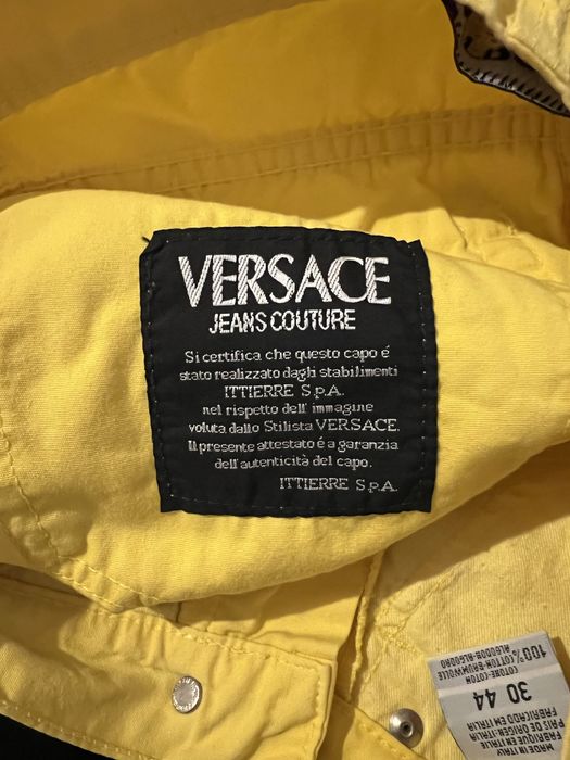 Spodnie Versace żółte