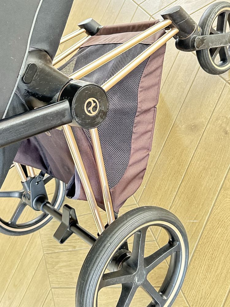 Wozek Chbex Priam 2 w 1 czarny rose gold