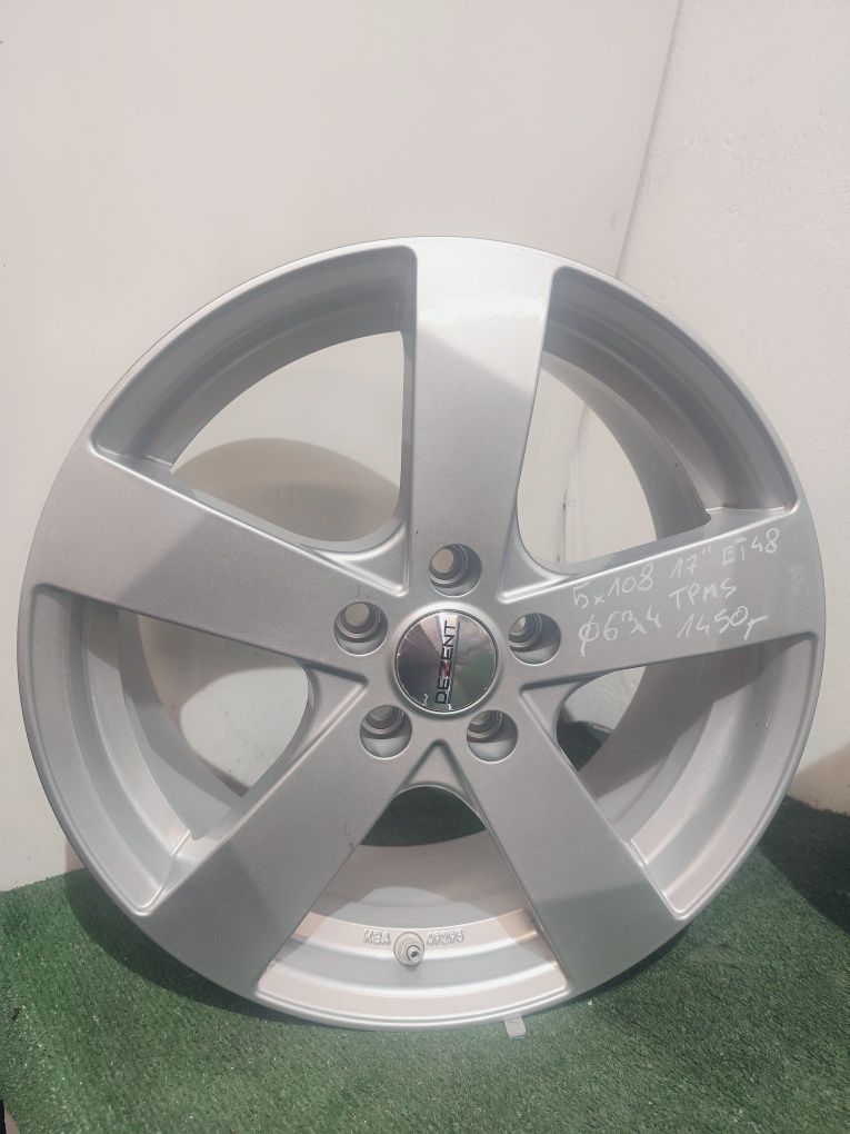 Felgi aluminiowe Dezent 5x108 17" 7J et48 TPMS Ford Volvo Peugot