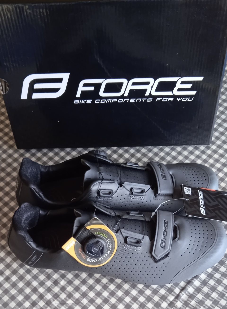 Sapatos de Ciclismo de estrada tamanho 45 Force Road Victory, grey-bla