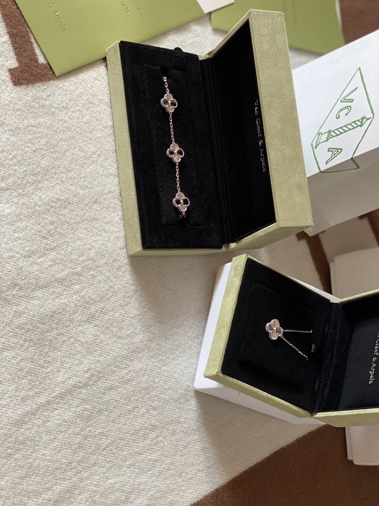 Комплект Van Cleef серебряная жемчужина